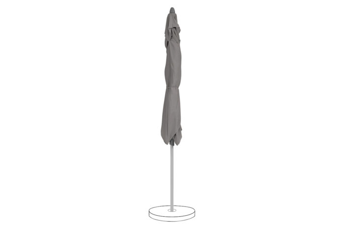 SHELL TURN - parasol rectangulaire anthracite