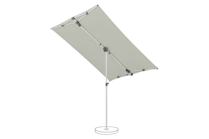 Flex Roof parasol balcon light grey 013 incliné à droite