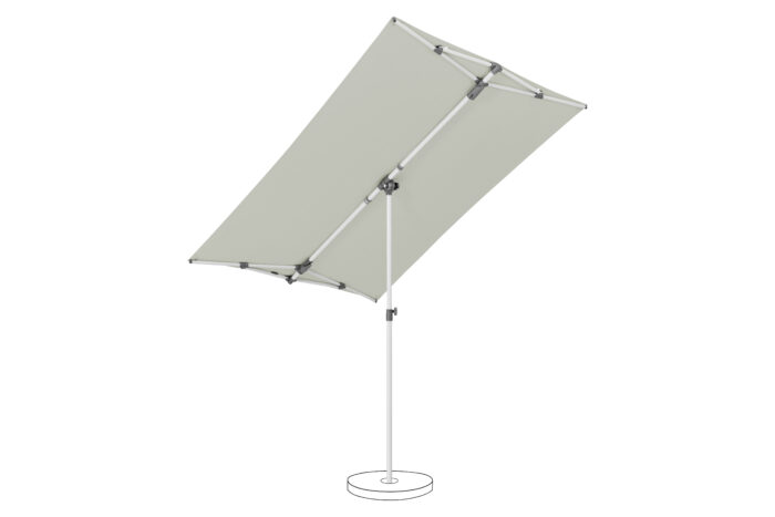 Flex Roof parasol balcon light grey 013 incliné à gauche