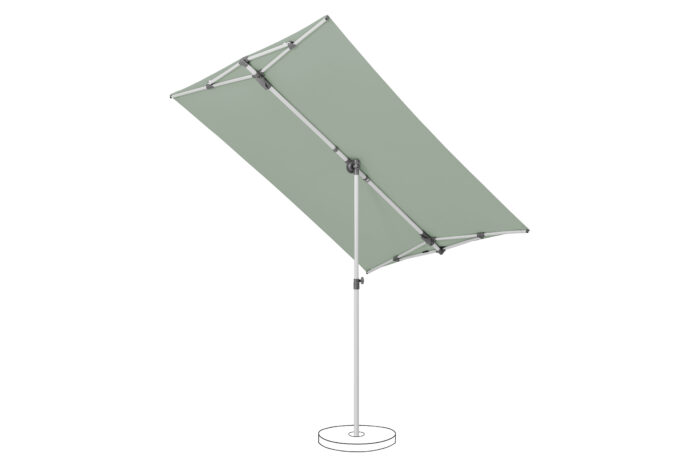 Flex Roof parasol balcon frost green 023 incliné à droite