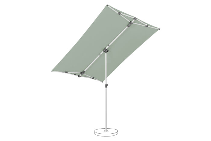 Flex Roof parasol balcon frost green 023 incliné à gauche