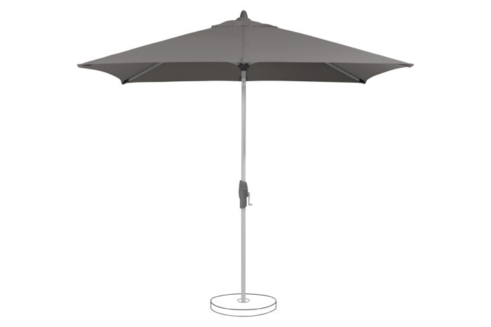 parasol avec manivelle Shell turn rectangle stone grey 057 vue principale