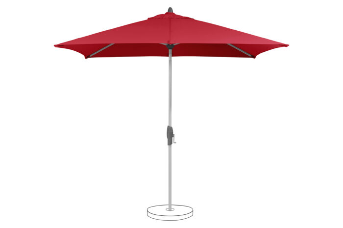 parasol avec manivelle Shell turn rectangle Aurora red 064 vue principale