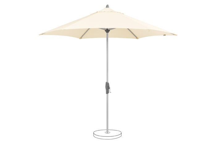 parasol avec manivelle Shell turn rond ecru 040 vue principale