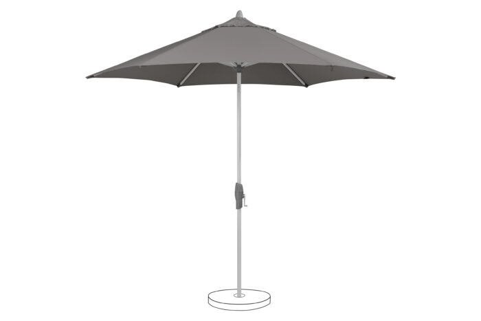 parasol avec manivelle Shell turn rond stone grey 057 vue principale
