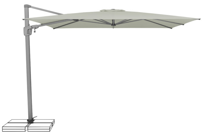 Parasol déporté sunflex light grey 013 vue principale
