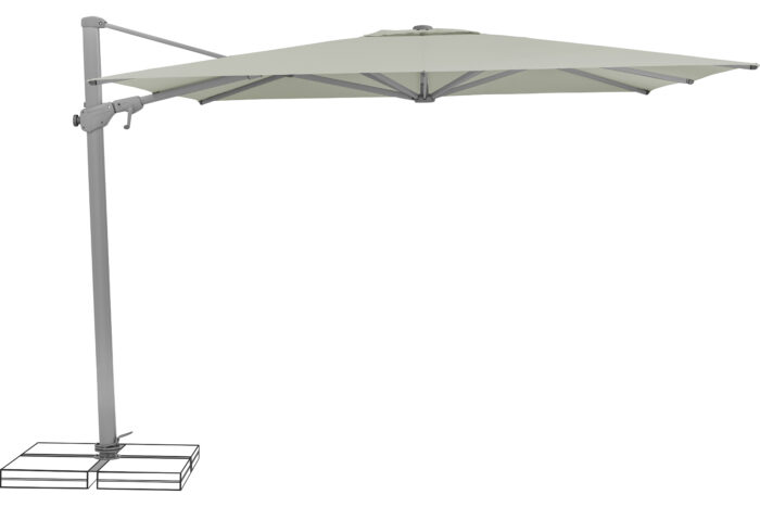 parasol déporté inclinable varioflex light grey 013 vue principale