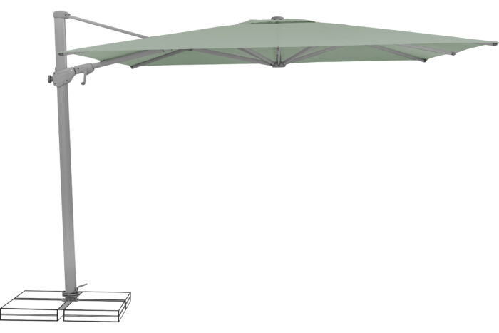 parasol déporté inclinable varioflex frost green 023 vue principale