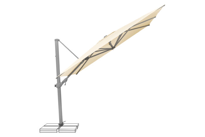 parasol déporté inclinable varioflex ecru 040 inclinable