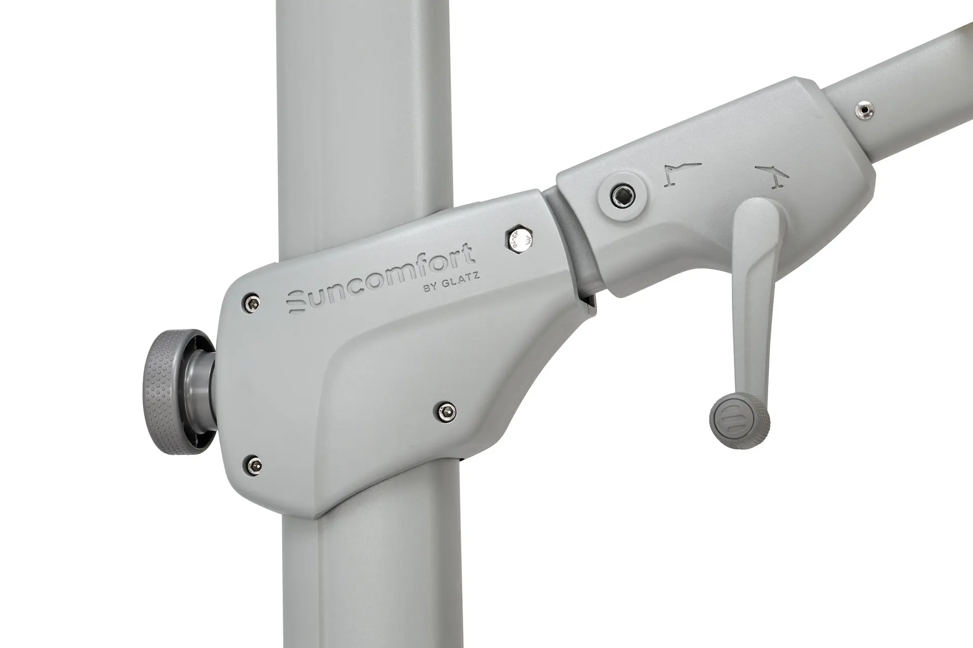 Manivelle ergonomique pour l'ouverture et la fermeture du parasol déporté Varioflex LED.