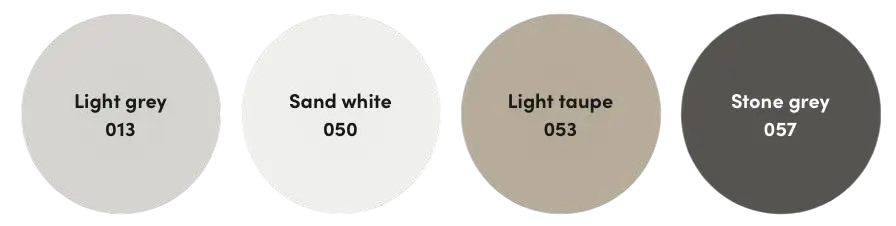 Nuancier des 4 couleurs de toile pour parasol Suncomfort Familyflex - Elios Cover