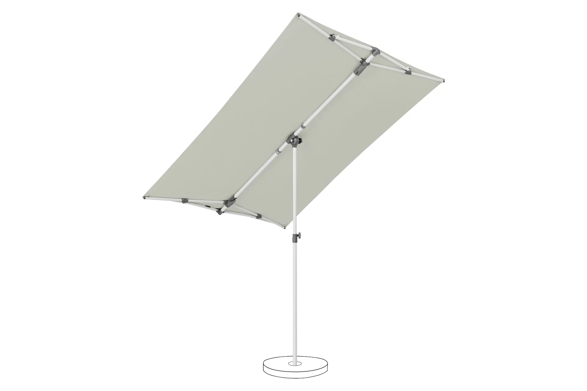 Parasol de balcon inclinable Flex Roof Suncomfort, coloris 013 Light Grey.