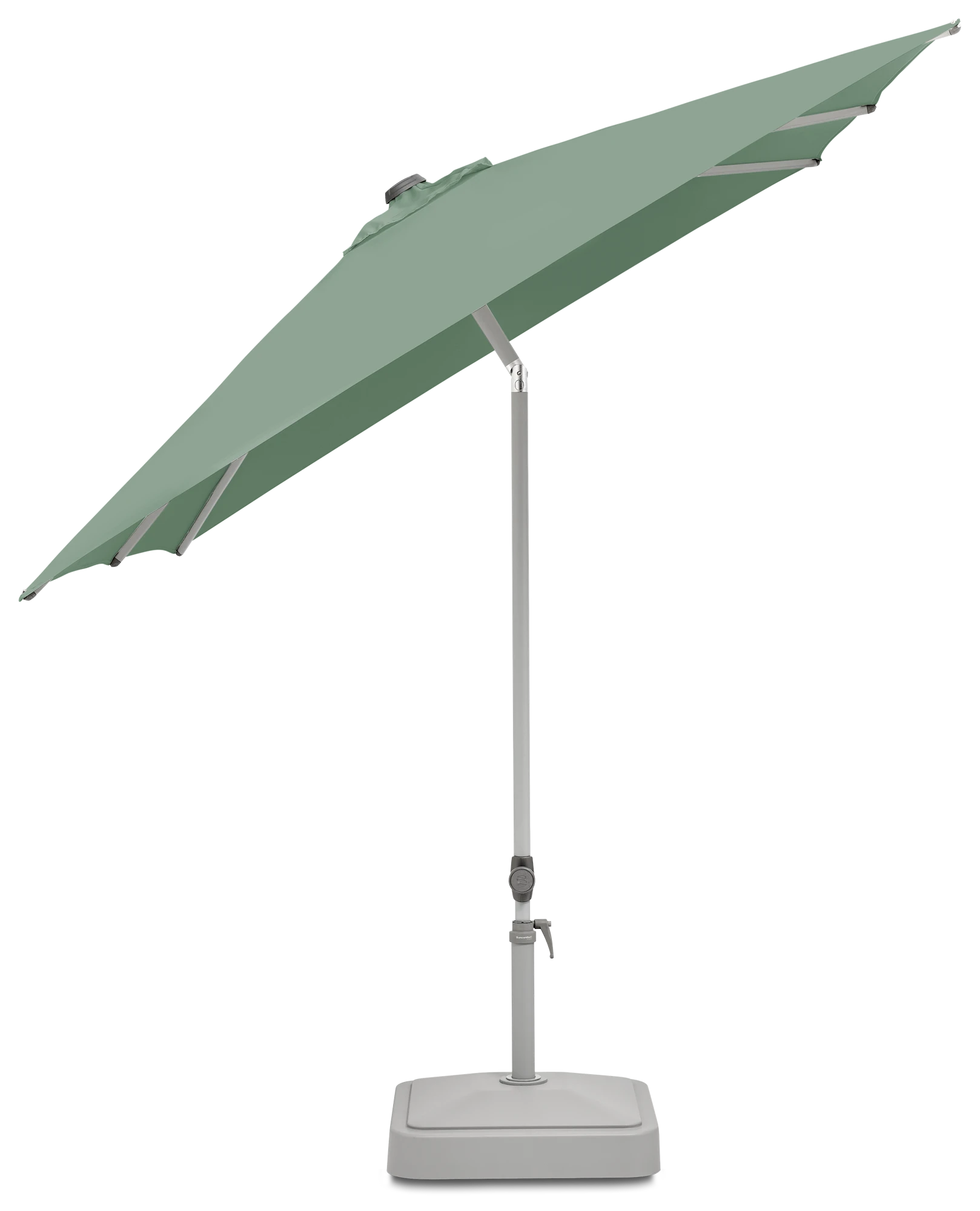 Parasol de balcon inclinable Suncomfort Pop Up coloris Frost Green 023.