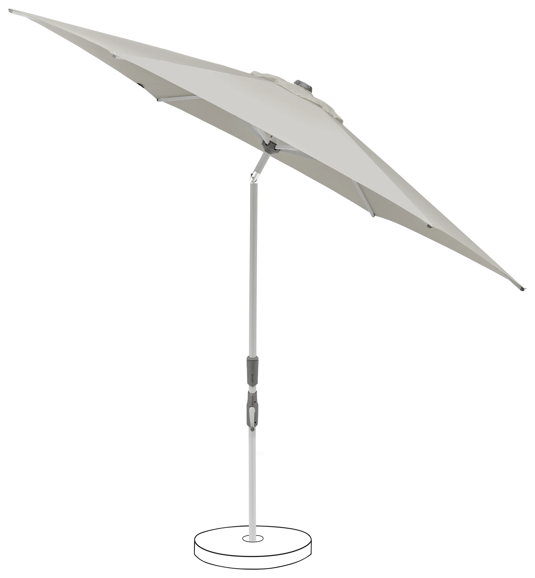 Parasol balcon inclinable Suncomfort Slide coloris 013 light grey.