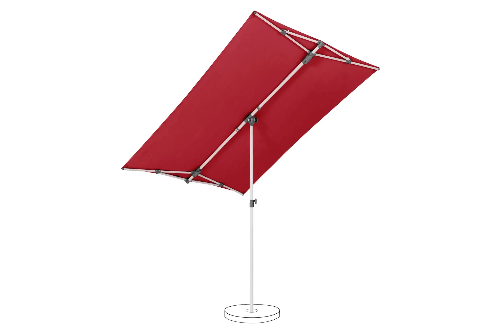Parasol vertical de balcon Flex Roof Suncomfort, coloris 064 Red Aurora.