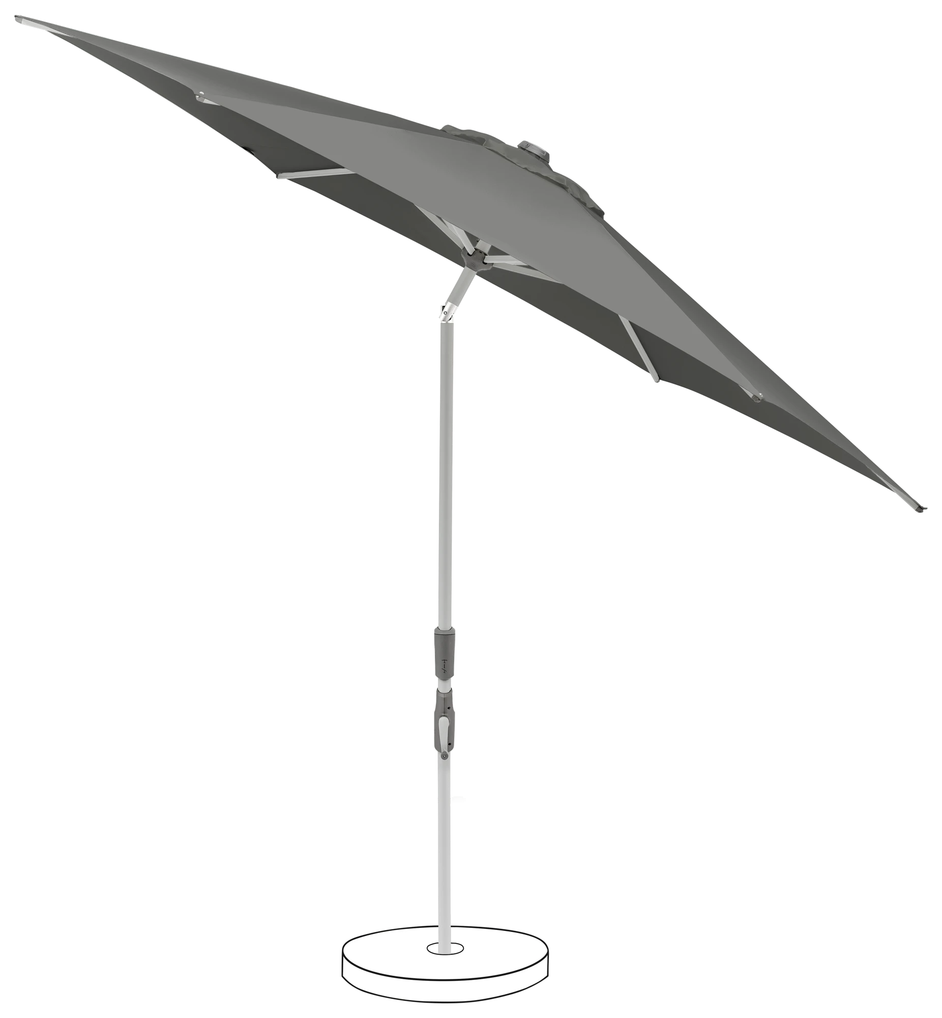 Parasol design toit plat Suncomfort Slide coloris 057 stone grey.