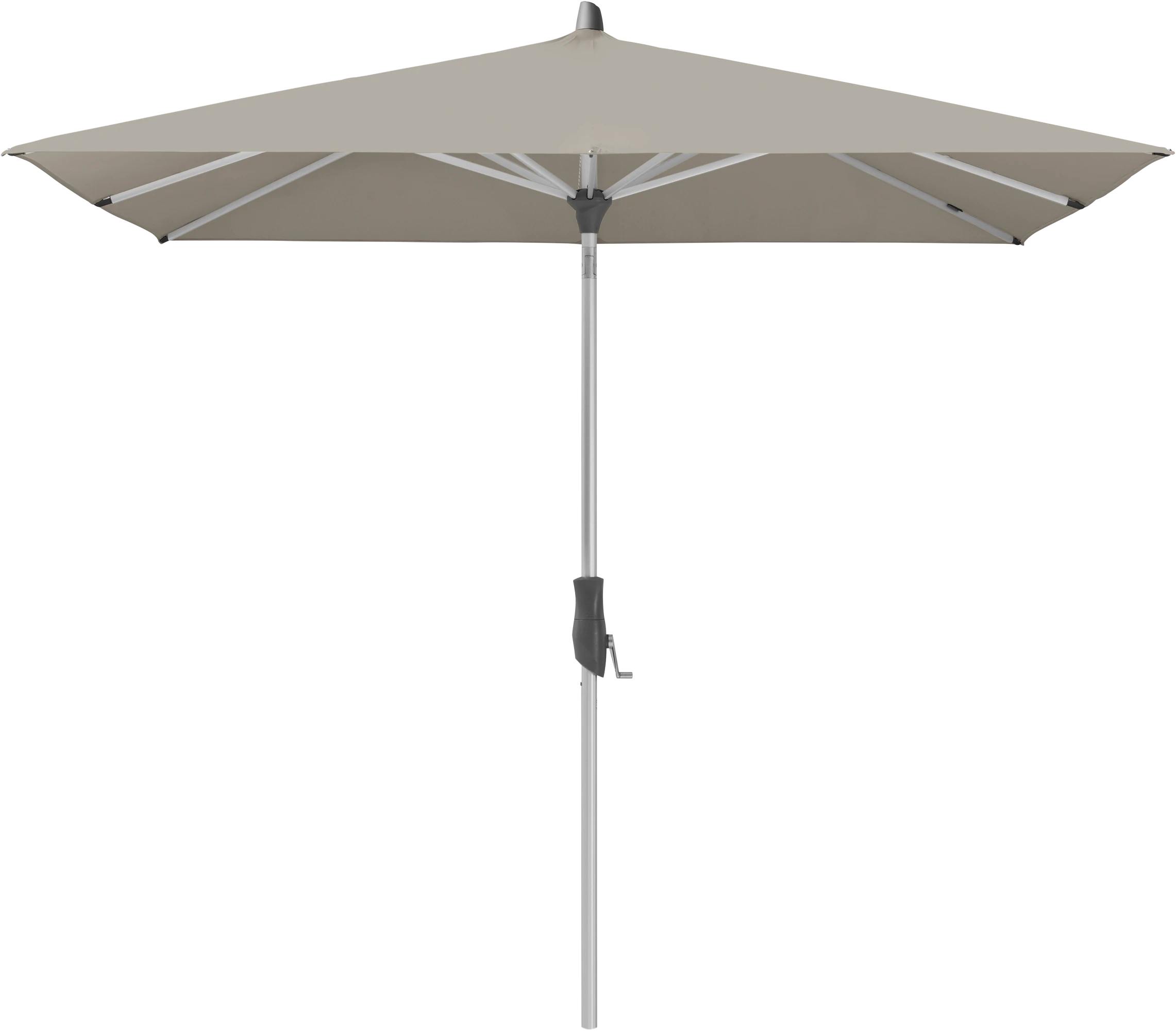 Parasol vertical carré ALU-TWIST Glatz 151 Ash