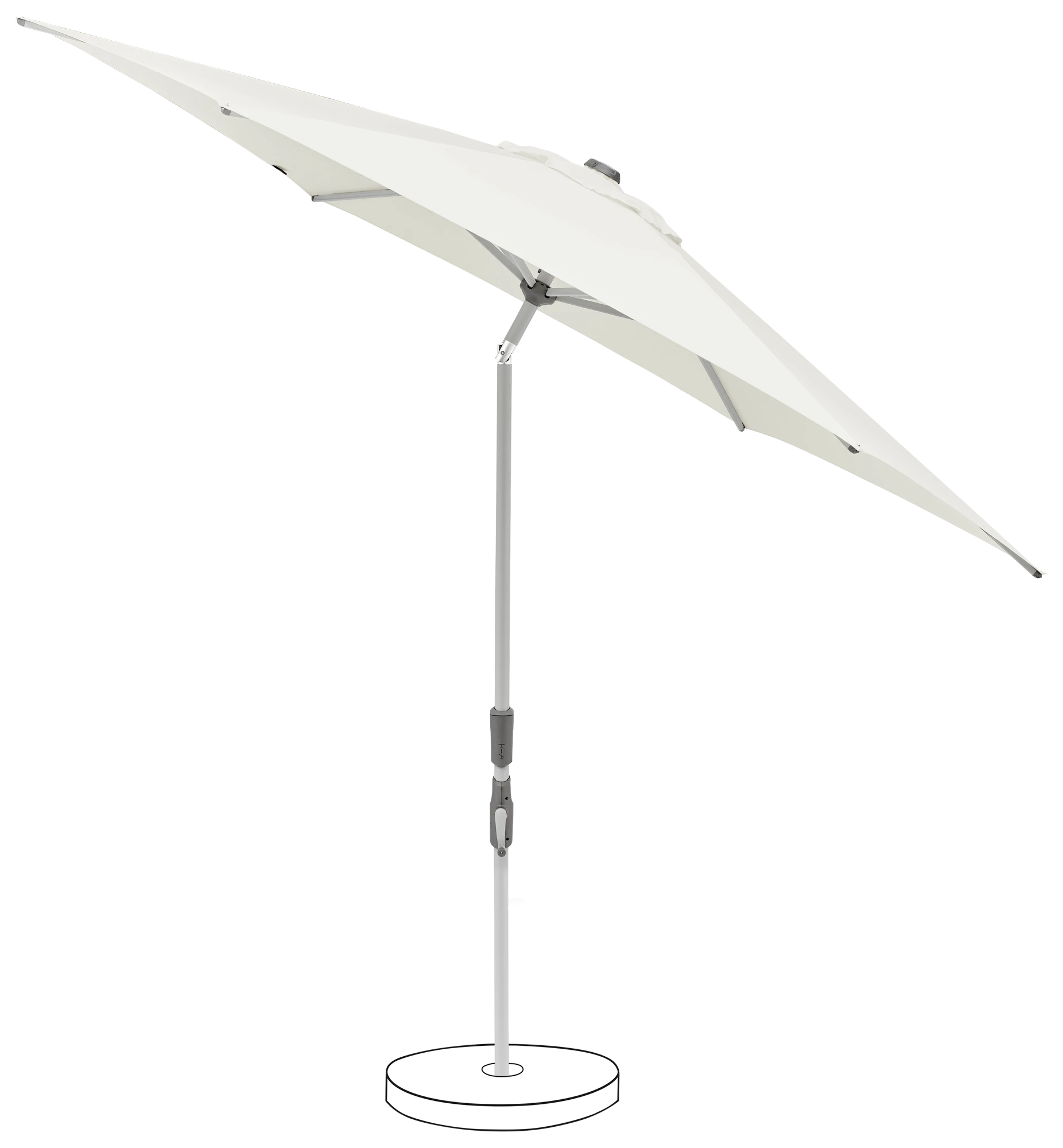 Parasol balcon inclinable Suncomfort Slide coloris 050 sand white.