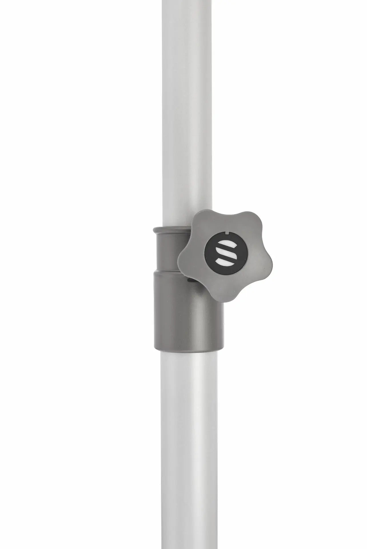 Système de coulissage et de blocage pour parasol de balcon inclinable Flex Roof.