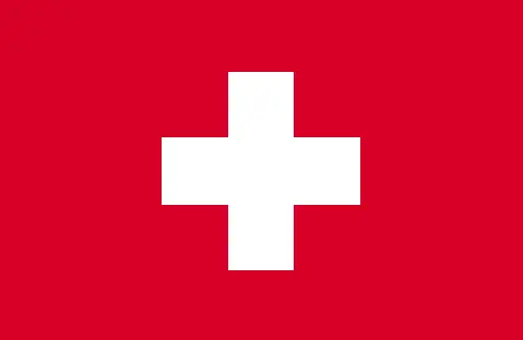 Drapeau suisse symbolisant la qualité et la conception des parasols Glatz.