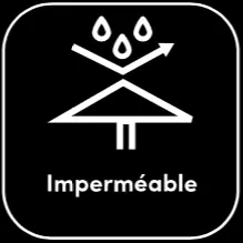 Toile de parasol imperméable et déperlante anti-pluie.